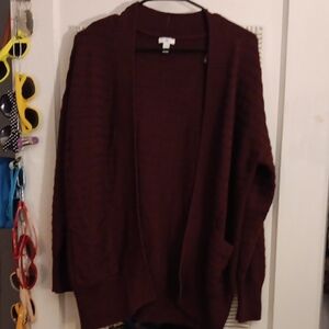 Dip Oversized Burgundy Cardigan